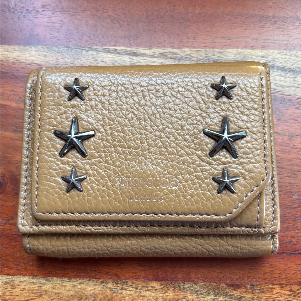 Pre-loved Jimmy Choo Metallic Star Tan Wallet